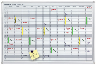 FRANKEN Datumstreifen für Planungstafel JK703, transparent