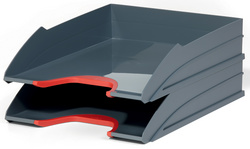 DURABLE Briefablagen-Set VARICOLOR, grau / rot
