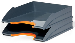 DURABLE Briefablagen-Set VARICOLOR, grau / orange