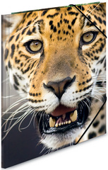 HERMA Eckspannermappe Leopard, aus PP, DIN A4