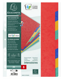 EXACOMPTA Karton-Register, DIN A4, 8-teilig