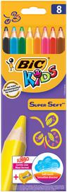 BIC KIDS Dreikant-Buntstifte SuperSoft, 8er Kartonetui