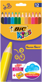 BIC KIDS Dreikant-Buntstifte SuperSoft, 8er Kartonetui