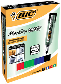 BIC Permanent-Marker Marking Onyx 1482, Rundspitze, 4er Etui