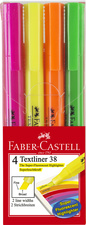 FABER-CASTELL Textmarker TEXTLINER 38, 4er Etui