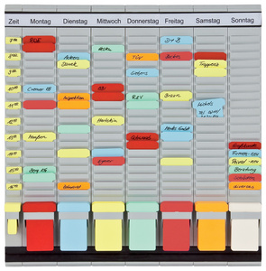 FRANKEN T-Kartentafel OfficePlaner, 7 Module, 490 x 473 mm