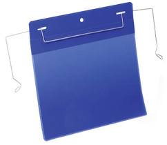 DURABLE Drahtbügeltasche, A4 quer, blau