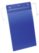 DURABLE Drahtbügeltasche, A4 hoch, blau