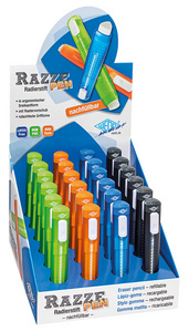 WEDO Radierstift RazzePEN, farbig sortiert, 24er Display