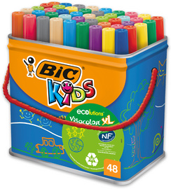 BIC KIDS Fasermaler Visacolor XL, 48er Box