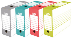 ELBA Archiv-Schachtel, Breite 100 mm, A4, farbig sortiert