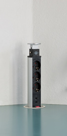 brennenstuhl Steckdoseneinheit Tower Power, 3-fach, USB