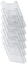 EXACOMPTA Wand-Prospekthalter, A4 hoch, 6 Fächer, harlekin