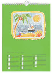 folia Kreativ-Wandkalender, DIN A4, weiß