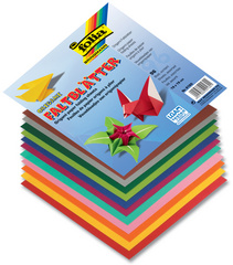 folia Origami-Faltblätter, 190 x 190 mm, farbig sortiert