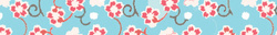 folia Deko-Klebeband Washi-Tape, Blütenranke blau