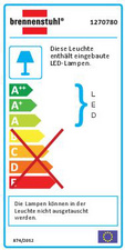 brennenstuhl LED-Ovalleuchte L DN 3002 IP44, grau, 5,5 Watt