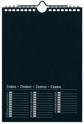 folia Kreativ-Wandkalender, 170 x 240 mm, schwarz