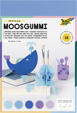 folia Moosgummi, (B)200 x (H)290 mm, TON IN TON MIX blau