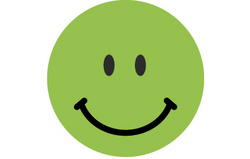 AVERY Zweckform Markierungspunkte, Gesicht positiv, grün