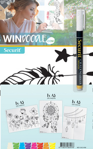 Securit Fensterschablonen-Set WINDOODLE, Home-Motiv