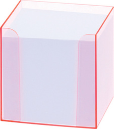 folia Zettelbox Luxbox mit Leuchtkanten, orange, bestückt