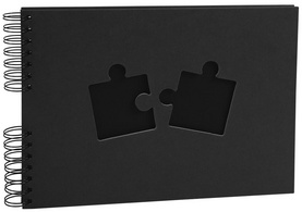 EXACOMPTA Foto-Spiralalbum Puzzle, 320 x 220 mm, schwarz