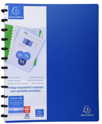 EXACOMPTA Sichtbuch DIN A4, 30 Hüllen, metallblau