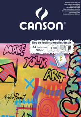 CANSON Zeichenpapier-Block, 210 x 297 mm, weiß, 90 g/qm