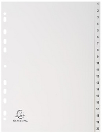EXACOMPTA Kunststoff-Register, 1-20, A4, 20-teilig