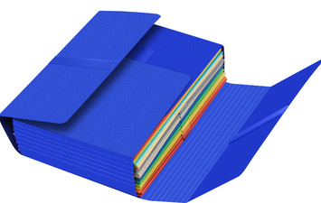 ELBA Dokumentenmappe JUMBO, mit Klettverschluss, blau