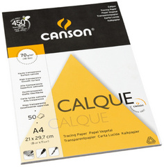 CANSON Zeichenpapier DIN A4 hochtransparent 90-95 g/qm 500 Blatt 