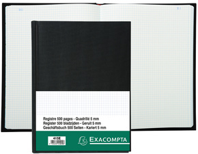 EXACOMPTA Geschäftsbuch, DIN A4, 100 Blatt, kariert