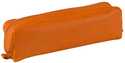 Clairefontaine Schlamper-Etui, rechteckig, Leder, orange
