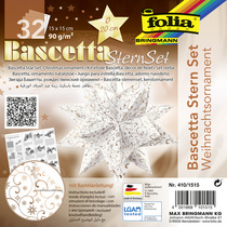 folia Faltblätter Bascetta-Stern Ornament 1, 150 x 150 mm