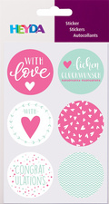 HEYDA Geschenke-Sticker Love, Durchmesser: 40 mm