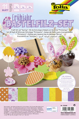 folia Bastelfilz-Set Frühjahr, 11-teilig, farbig sortiert