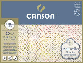 CANSON Aquarellblock Aquarelle, fein, 310 x 410 mm