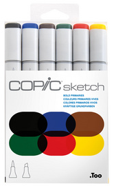 COPIC Marker sketch, 6er Set Bold Primaries