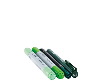 COPIC Marker ciao, 4er Set Doodle Pack Green