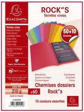 EXACOMPTA Aktendeckel ROCKS, Promopack 50+10 GRATIS