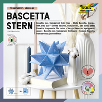 folia Faltblätter Bascetta-Stern, 150 x 150 mm, hellblau