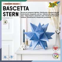 folia Faltblätter Bascetta-Stern, 200 x 200 mm, hellblau