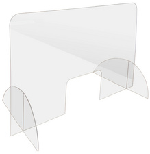 FRANKEN Thekenaufsatz Plexiglas, (B)850 x (T)246 x (H)700 mm