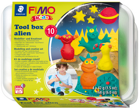 FIMO kids Modellier-Set Tool box alien, 10-teilig
