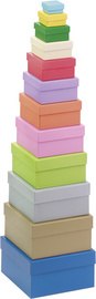 folia Geschenkboxen Eckig, 12 Stück Größen/Farben sortiert