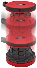 WEDO Teleskop-Hocker SITTOGO, aus Kunststoff, schwarz/rot