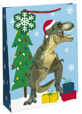 Clairefontaine Weihnachts-Geschenktüte Dinosaurier, groß