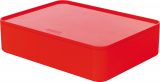 HAN SMART-ORGANIZER ALLISON – praktische Utensilienbox mit Innenschale und Deckel, cherry red, 1110-17