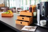 HAN SMART-ORGANIZER ALLISON – praktische Utensilienbox mit Innenschale und Deckel, caramel brown, 1110-83